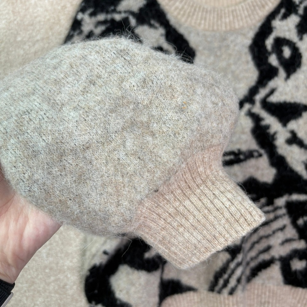 & OTHER STORIES Sweater Women's Large Alpaca Wool Jacquard Knit Pullover - Picture 6 of 11